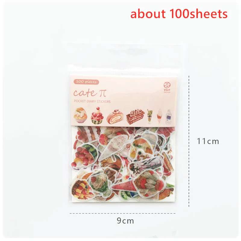 100 шт./упак. Новый кавайные этикетки для девочек Подарки эстетическое наклейки