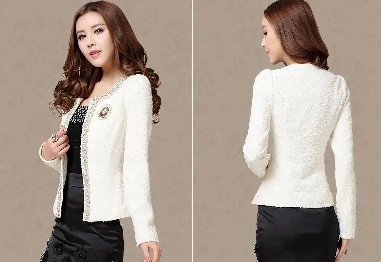 Chaquetas Mujer 2021 размера плюс черный белый цвет для женщин Осень зима кардиган с