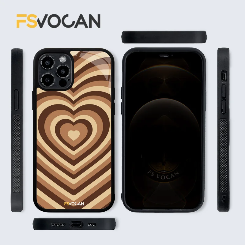 

Love Never Wrong Case For iPhone 11 12ProMax 78PlusX XR XS Latte Pink Matcha Colorful Cover Soft TPU Silicone Rubber Phone Coque