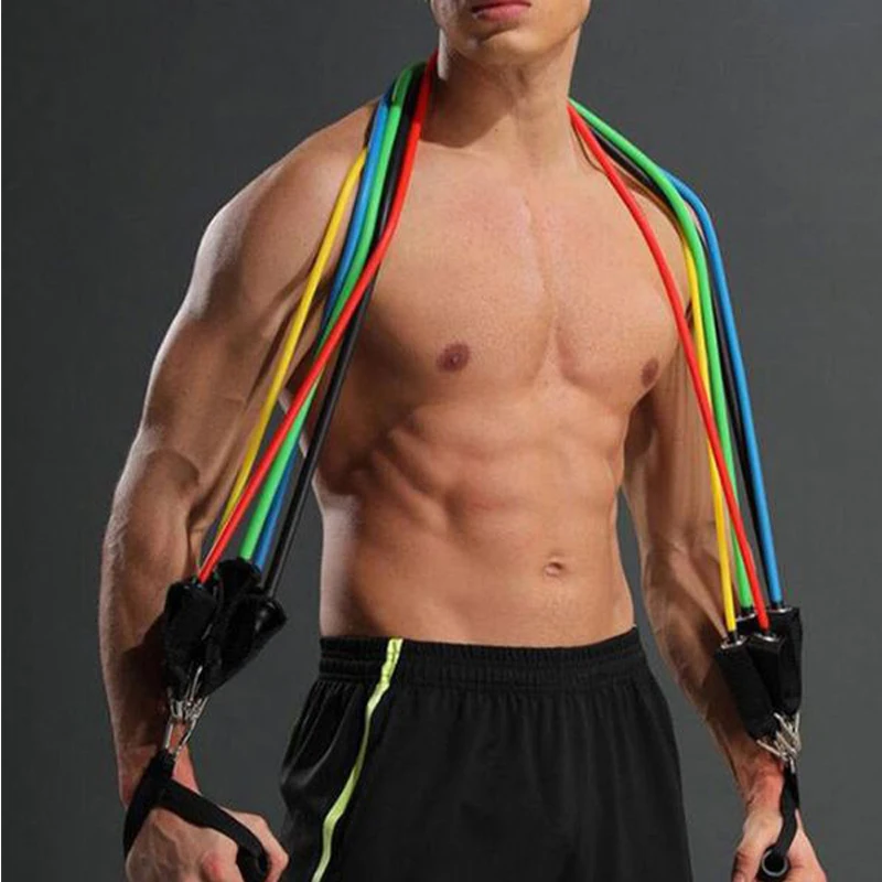 

16pcs Resistance Tube Set Gym Fitness Exercise Workout Heavy Handles Yoga Band Elastic Exercise Band Resistance Trainning Band