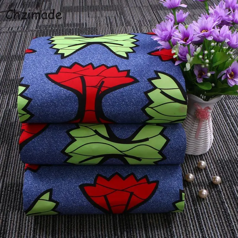 Chzimade 1 ярд ткань Анкары Африканский настоящий воск печать 2020 полиэстер для женщин