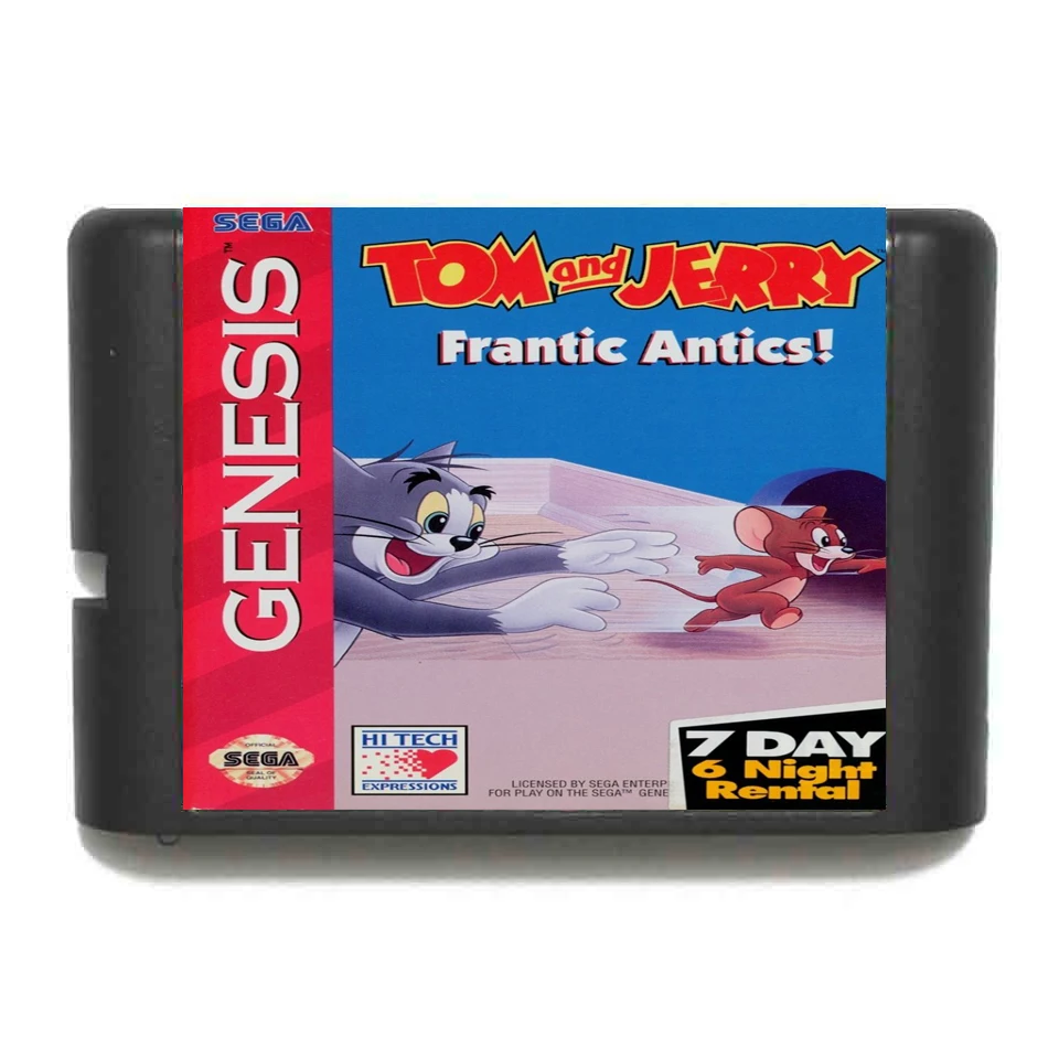 Том и Джерри неистовые выходки 16 бит MD игровая карта для sega Mega Drive для Genesis