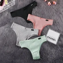 Cuecas de algodão puro feminino lingerie sexy calcinha esportiva confortável calcinha de tanga roupa interior fio t pants (1)