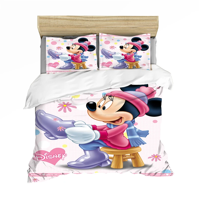 Набор постельного белья Mickey Mouse подарок на Рождество мягкая домашняя текстильная спальня Twin Double Queen King Size для детей, пары, студентов.