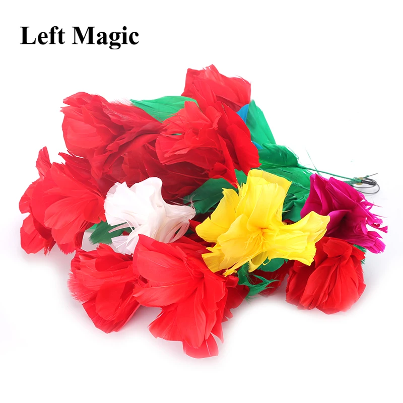 Появляющиеся букеты и изменение цвета цветок Волшебные трюки палочка на перо