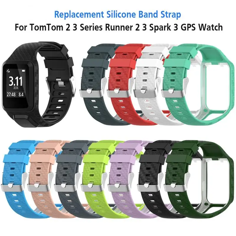 

Silicone Band Watch Strap Wristband Bracelet For TomTom Runner 2 / 3 Spark/3 Sport GPS Smart Watch Replacement Bracelet