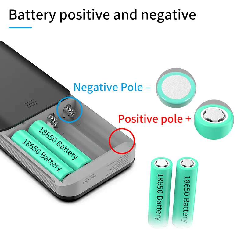 quick charge 418650 power bank case 10w wireless charging usb charger qc 3 0 pd diy shell 18650 battery holder charging box free global shipping