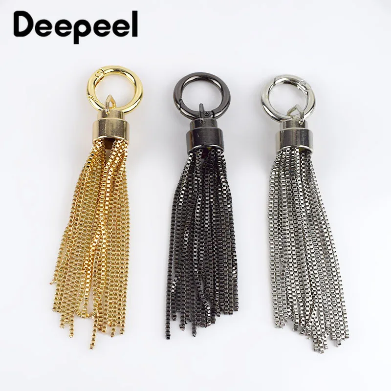 

2pc Bag Hardware Accessories Metal O Spring Ring Tassel Buckles Jewelry Pendant Hang Pendants Decor DIY Accessory AP2405