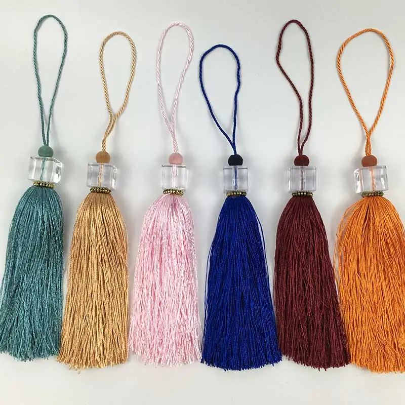 20pcs/package polyester silk tassel hanging ear tassel 25cm tassel curtain accessories home decoration DIY decorative handmade