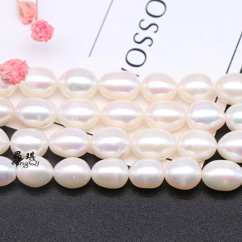 Бусины Из Натурального пресноводного жемчуга в форме риса 100% натуральный жемчуг