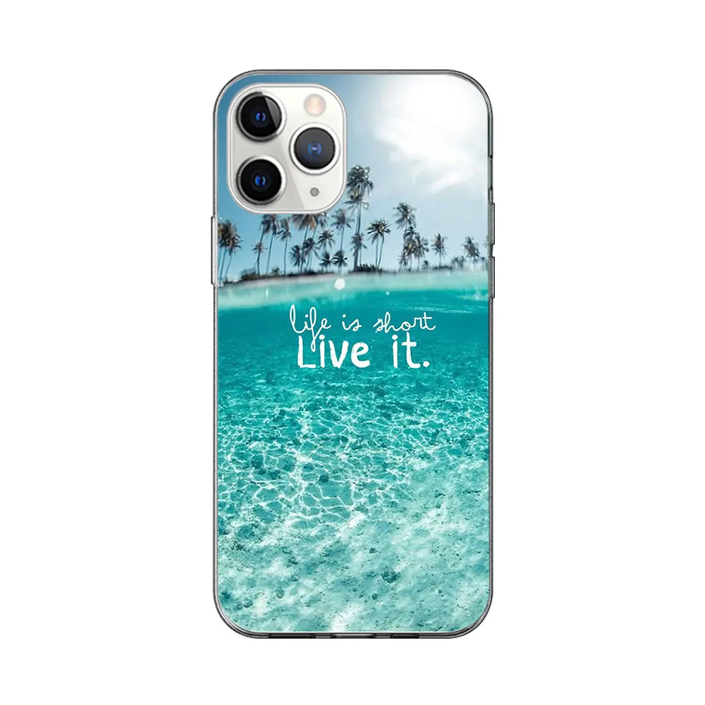 

Beach Sea Ocean Case For iPhone 12 11 Pro Max Back for iPhone 12 X XR XS MAX 7 8 6 S Plus 5 SE 2020 Soft Silicon TPU Phone Funda