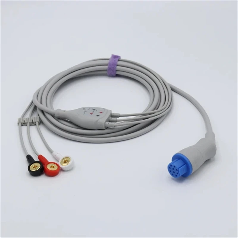 Совместимый 10 контактный кабель ECG Datex Ohmeda 3 провода разъем IEC/AHA|aha| |