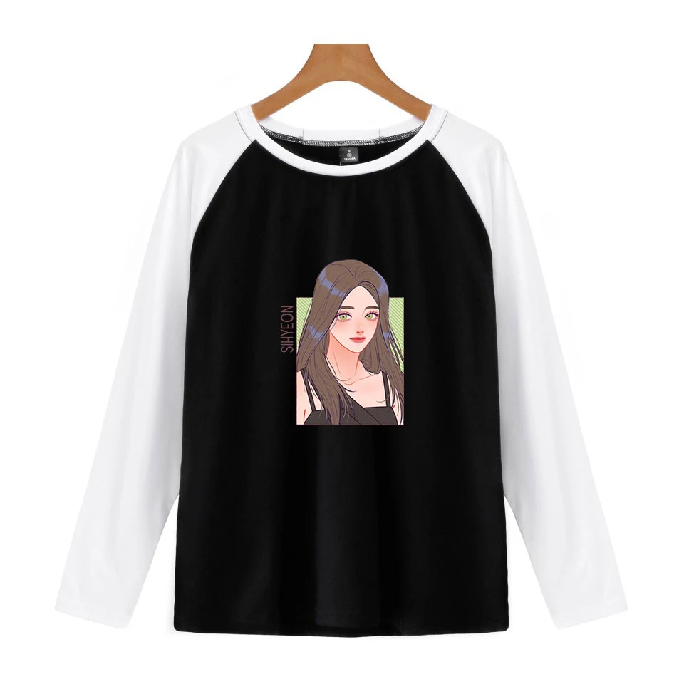 Harajuku Everglow Kpop реглан футболка с длинными рукавами Новая корейская стильная модная