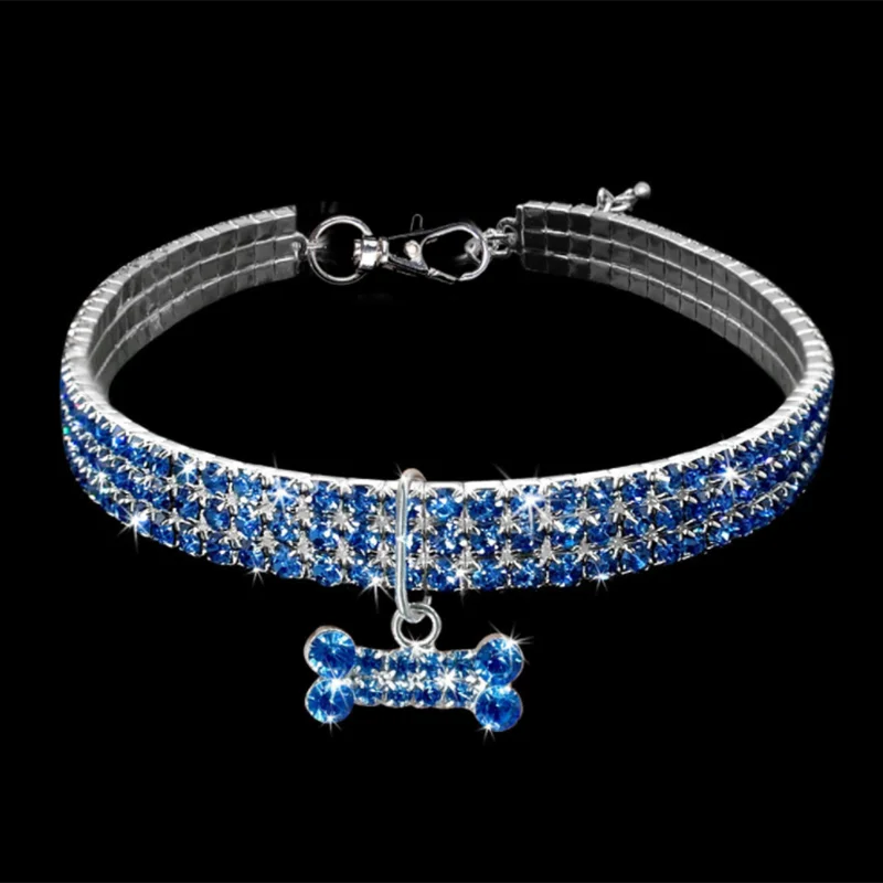 

Crystal Dog Collar Diamond Puppy Pet Decoration Rhinestone Collar Collars For Pet Little Dogs Supplies Accessories S/M/L