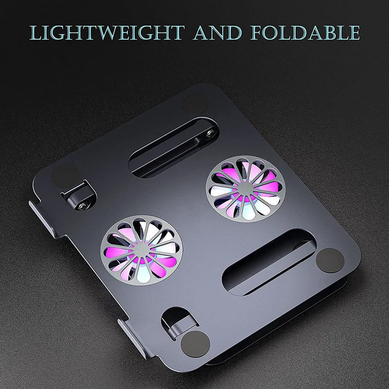 Laptop Cooling Stand Foldable Notebook Holde Adjustable Lifting Fan Double-Layer for 12-17 Inch Laptops | Автомобили и мотоциклы