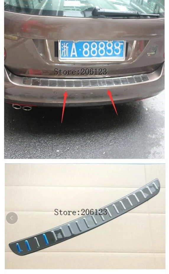 Для Volkswagen VW Golf 7 Mk7 2013 2018 защита для заднего бампера автомобиля ступенчатая панель