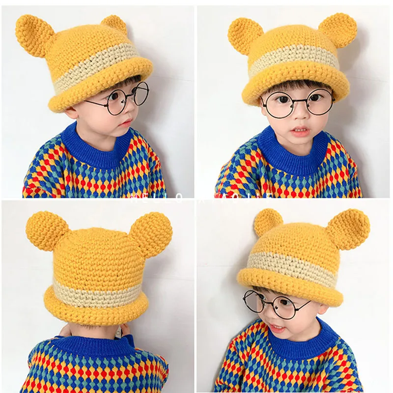 Зимние Головные уборы Skullies Милая женская шляпа лягушки вязаная Шапочка костюм