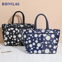 brivilas daisy lunch bag for women insulation cooler bag kid school breakfast tote travel picnic bag food portable lunch box
