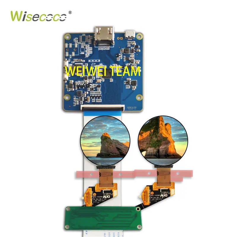 WISECOCO круглый AMOLED 1,39 микро OLED круглый экран MIPI дисплей 400*400 HDMI плата контроллера для смарт-часов/носимых