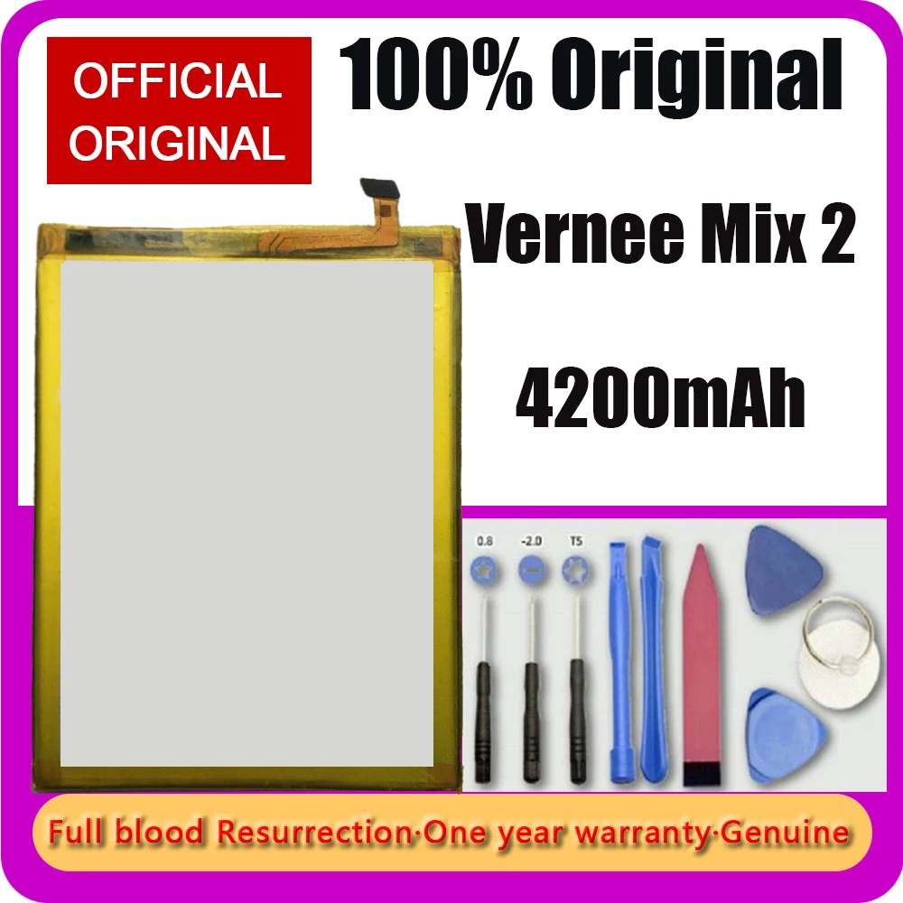 

100% New Vernee Mix2 Battery High Quality 4200mAh 3.8V Li-ion Battery Replacement for Vernee Mix 2 Smartphone Batteries + Tools