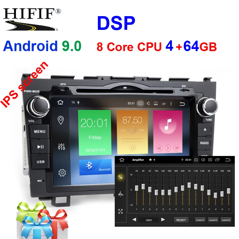 DSP Car dvd gps Navigation Android 9.0 for HONDA CRV CR-V 2006-2011 HD 1024*600 car radio SWC DVR DAB RDS Mirror-link maps | Автомобили и