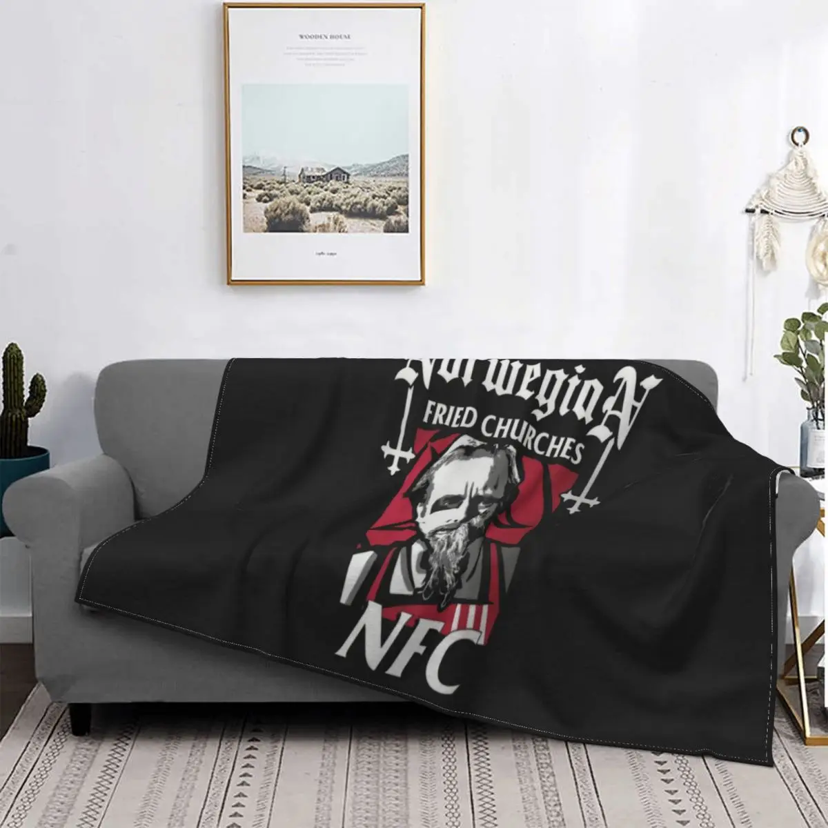 

Mayhem-Manta a cuadros para cama, toalla de playa, Nfc, Норвегия