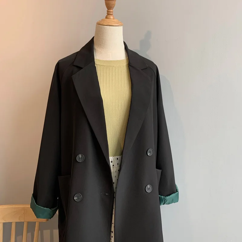 

ZHISILAO Black Blazer Jacket Women Elegant Long Office Lady Coat Vintage Single Button Long Sleeve Blazer Autumn 2020 Outerwear