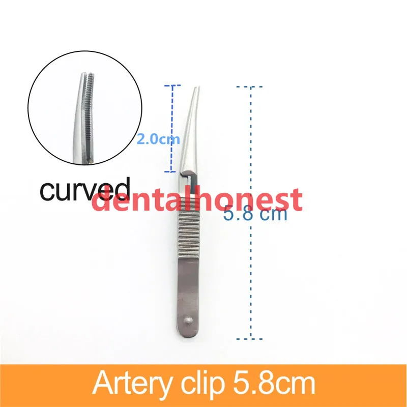 5.8cm Нержавеющая сталь артериальный венозный зажим микро-устройство клип-вниз устройство Временная Блокировка Клип гемостаз артерии гемостат - Цвет: 5.8cm