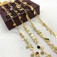 rectangular round handmade copper chain men and women necklace bracelet accessories wholesale diy creative trend gift 1meter