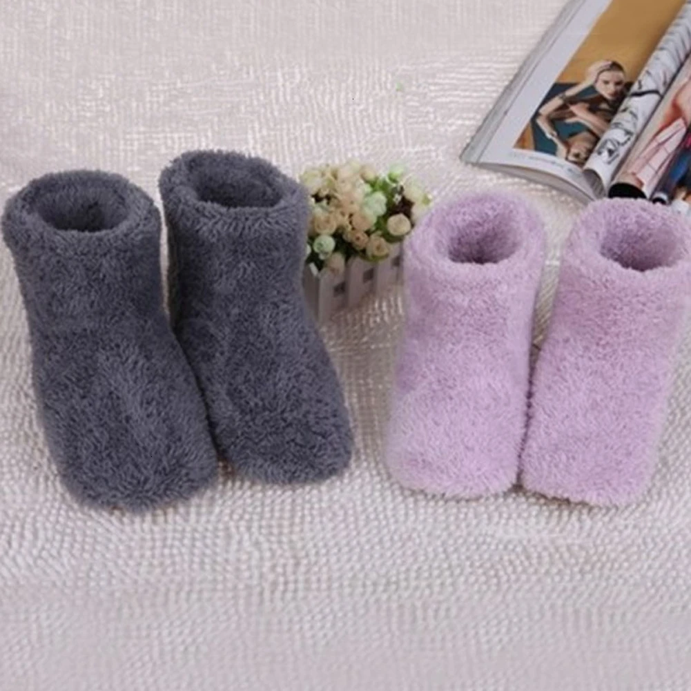 1 пара теплых толстых шлепанцев с USB подогревом теплая обувь для ног зимняя