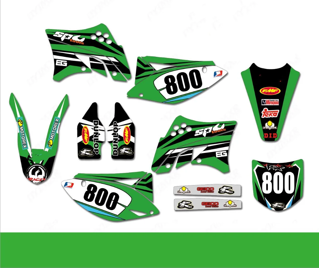 Персонализированные графические наклейки KXF 450/250 для Kawasaki KX250F KXF250 2009 2010 2011 2012 KX450F