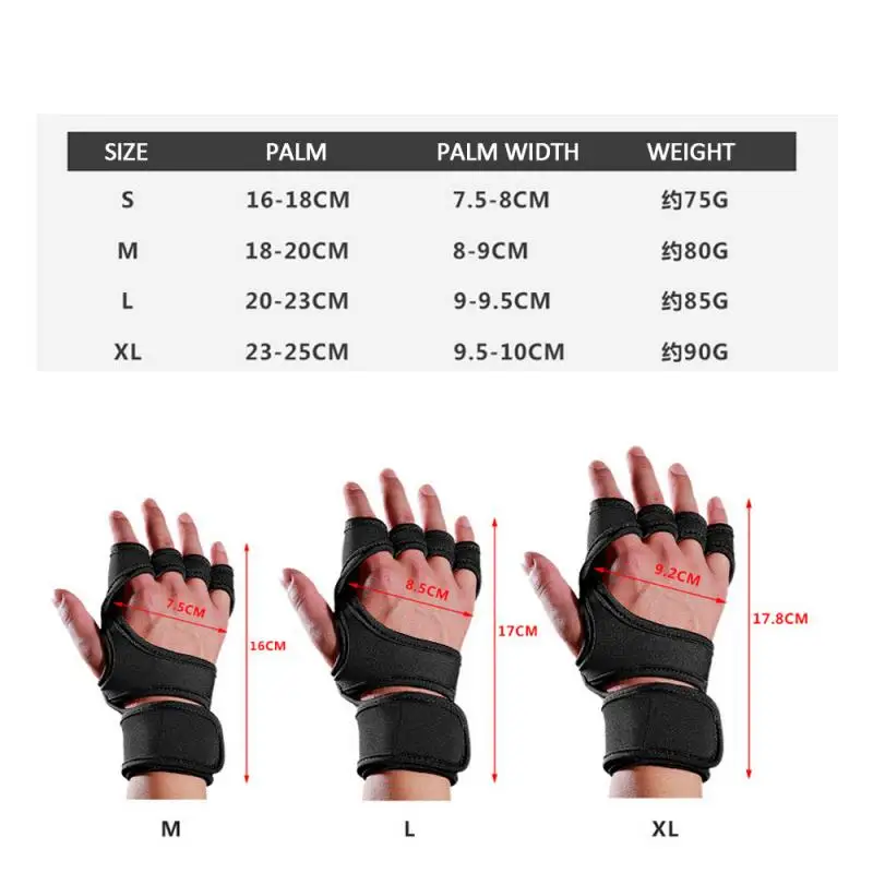 

Pressurized Anti-skid Riding Deadlift Half Finger Hand Cover Outdoor Indoor Sports Men's And Women's Fitness Weightlifting