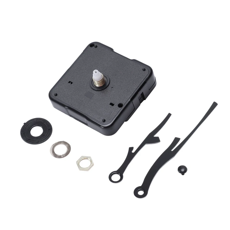 

2Pcs Silent Quartz Wall Clock Spindle Movement Mechanism Part Diy Repair(Black&Gold)