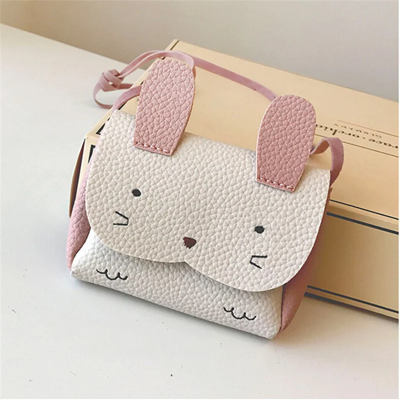 

New Hot Sale Girls Pu Coin Purse Bag Wallet Kids Rabbit One Shoulder Bag Small Coin Purse Change Wallet Kids Bag