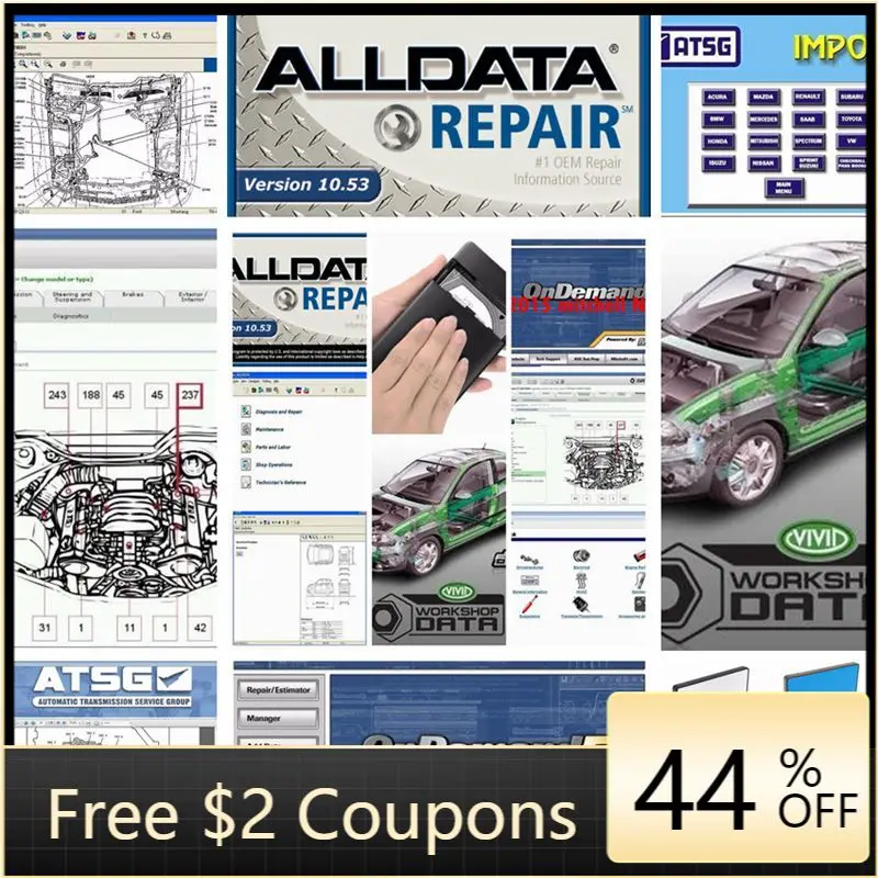 

2021 All Data Auto Repair Software Alldata 10.53+Mit/Chell Od5 Software 2015v+Vivid Workshop Data+ATSG 24In1 1tb Hdd Usb3.0