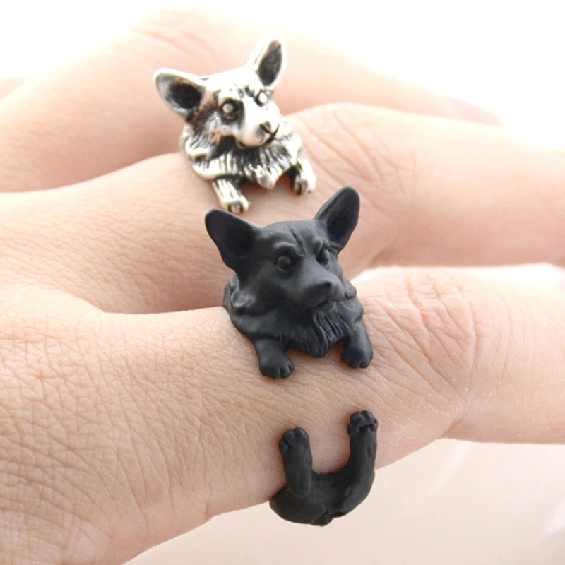 Новинка Винтажное кольцо в стиле бохо с английской собакой для влюбленных хиппи