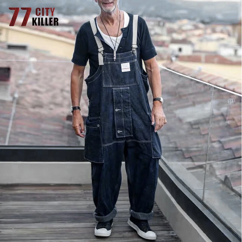 Джинсовый комбинезон 77City Killer мужские рабочие брюки-карго Функциональные штаны с