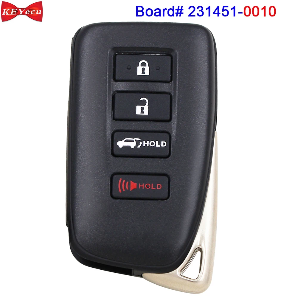 KEYECU для Lexus RX350 RX450h 2016 2017 2018 2019 смарт-Брелок дистанционного ключа без 231451-0010 HYQ14FBB