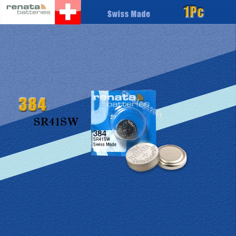 Бесплатная доставка аккумулятор часов renata с оксидом серебра 384 SR41SW 41 1 55 в 100%