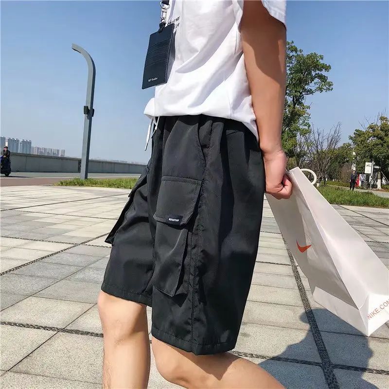 

Шорты мужские свободного покроя, повседневные короткие штаны, полиэстер, штаны для инструментов, большие размеры 3XL, лето