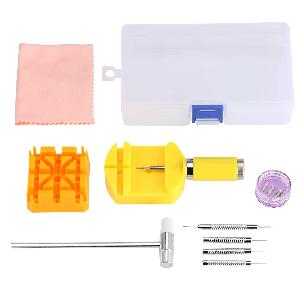 Strap Bracelet Chain Adjuster Disassembly Set Change Repair Watch Strap Repair Tool Kit Replacement Battery For Men Women watch tools watch link for band slit strap bracelet chain pin remover adjuster repair tool kit for men women watch repair