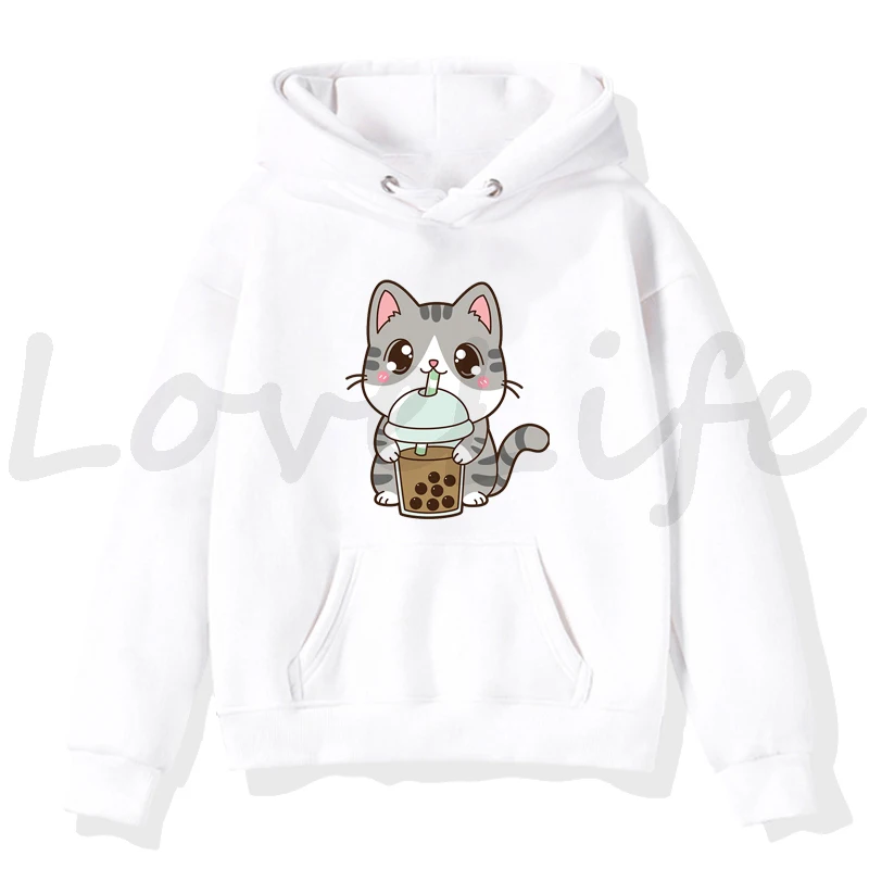 Kawaii животные Боба чай толстовки для малышей с длинным рукавом мультфильм панда