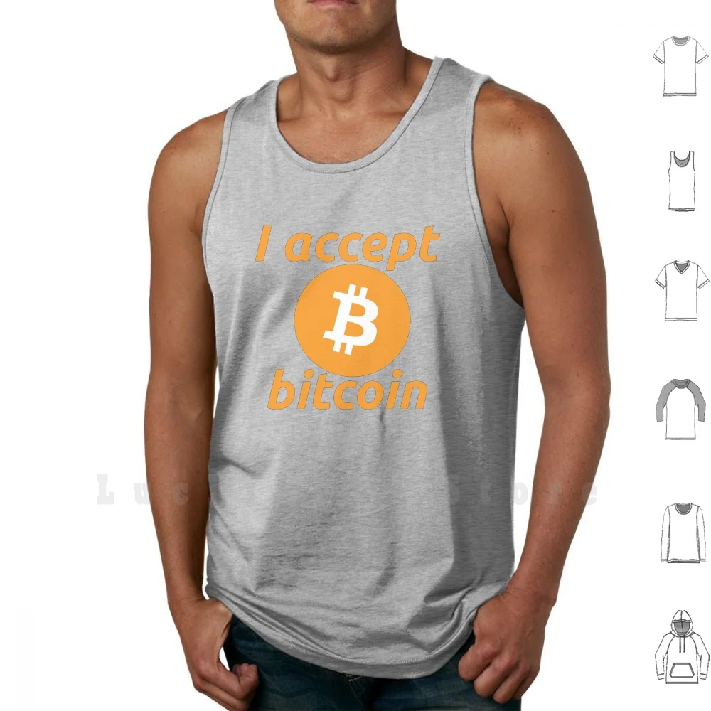 

I Accept Bitcoin tank tops vest 100% Cotton I Accept Bitcoin We Accept Bitcoin Bitcoin Money Currency Cryptocurrency