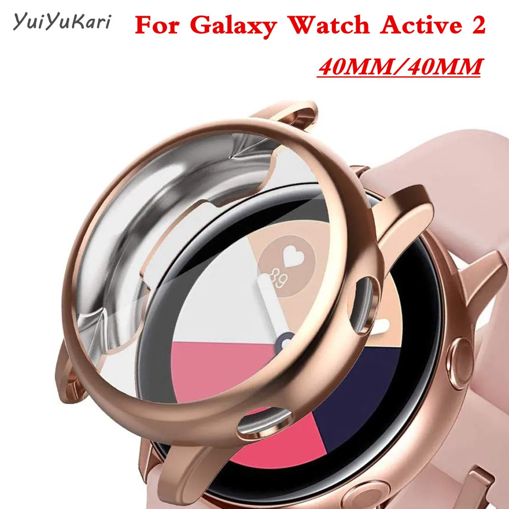 Для samsung Galaxy Watch Active 2 40 мм 44 бампер полный охват Мягкий ТПУ силиконовый защитный