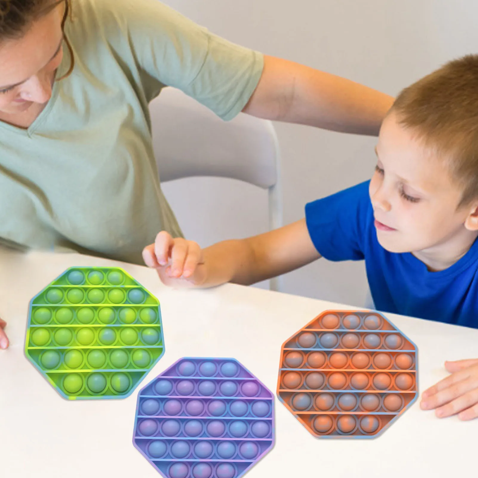 

2021 New Push Pop Pop Bubble Sensory Fidget Toys Silicone Stress Reliever Toy Squeeze Toy Pop Fidget Toy