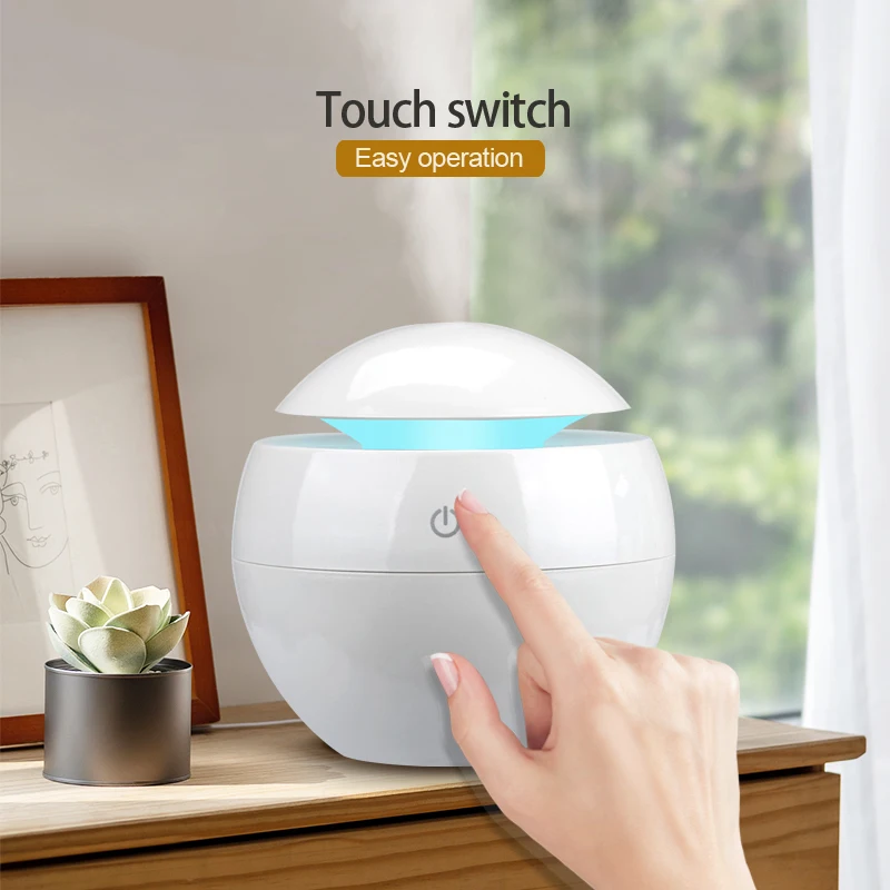 

KBAYBO 130ML Mini USB Aroma Essential Oil Diffuser Ultrasonic Mist Humidifier Air Purifier Change LED Night light