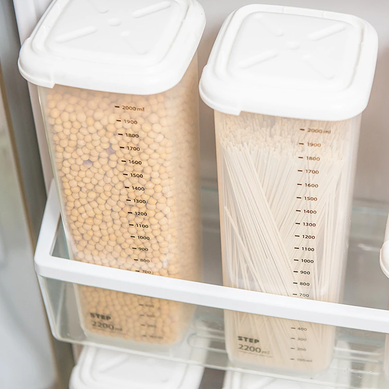 

PP Transparent Food Storage Containers 240-2200 Ml Kitchen Sealed Grain Storage Box Reusable Stackable Nut Snack Storage Jars