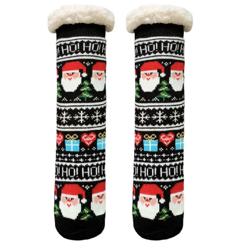 

Women Girls Chriatmas Slipper Socks Cosy Floor Plush Ladies Winter Xmas Socks UK