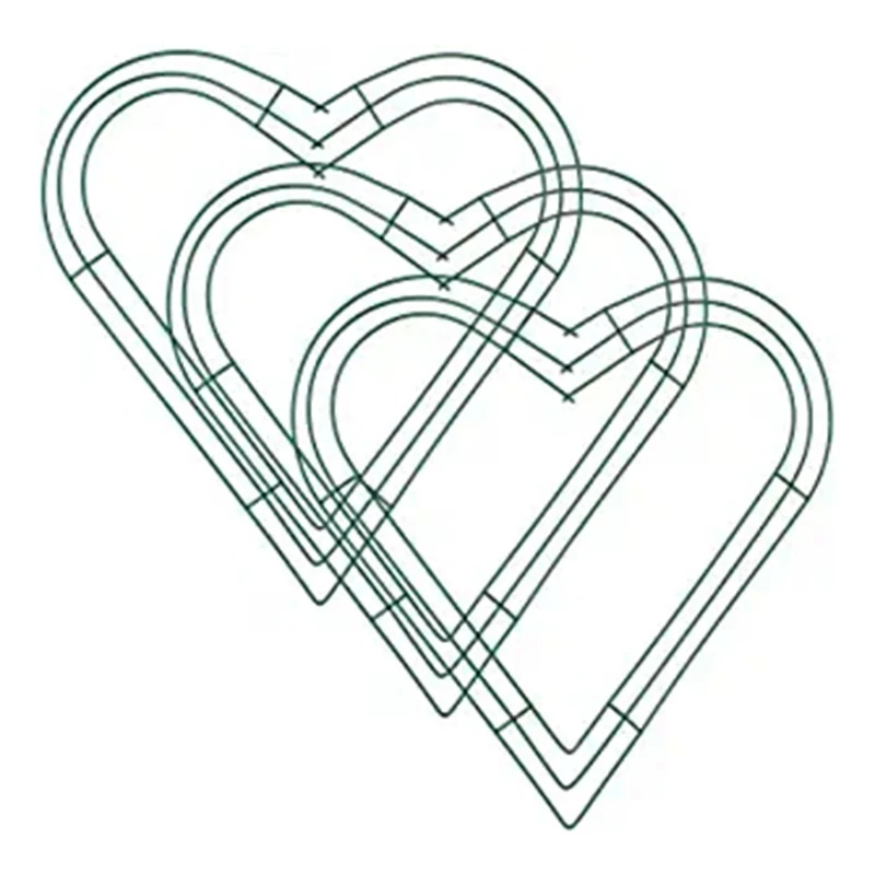 

3 предмета в комплекте Сердце Металл венок 12 дюймов сердце-образный провод венок рамка для дома, на свадьбу, День Святого Валентина, поделки ...