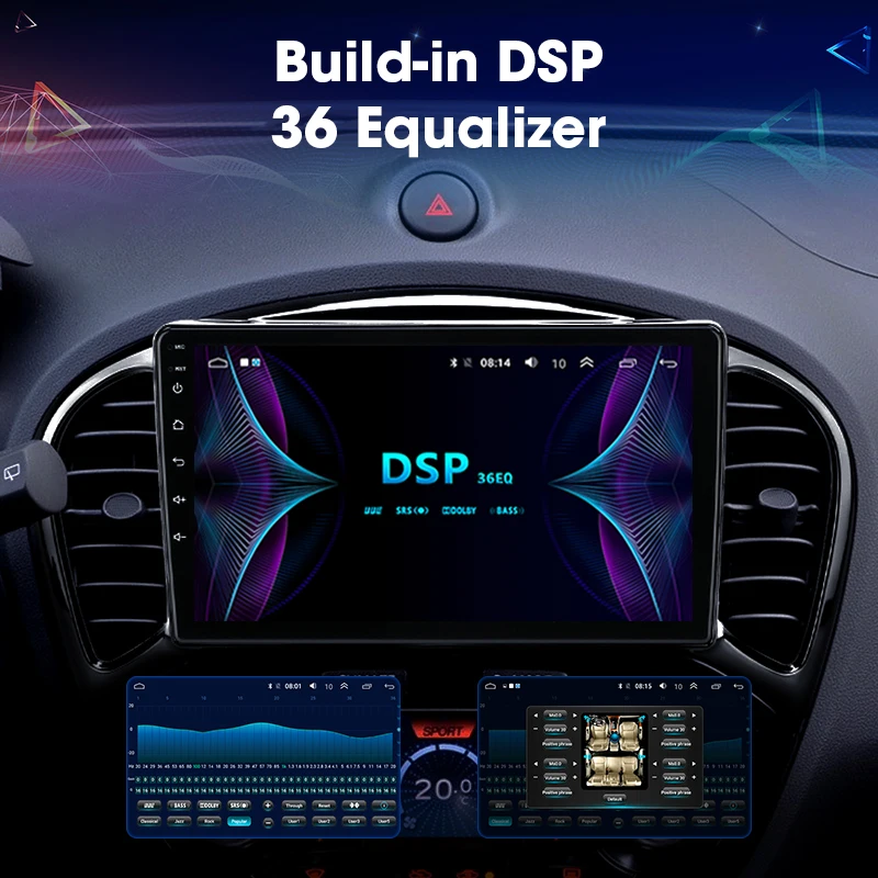 Автомагнитола JMCQ 4G для Nissan Juke 2010 2014 DSP Android 9 0 плеер GPS навигатор Мультимедийные